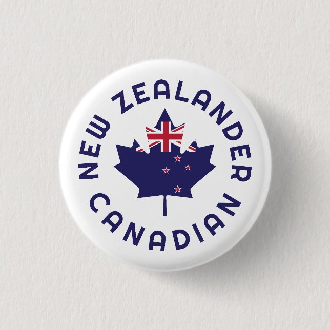 Canadian New Zealander Roots 3 Cm Round Badge (Front)