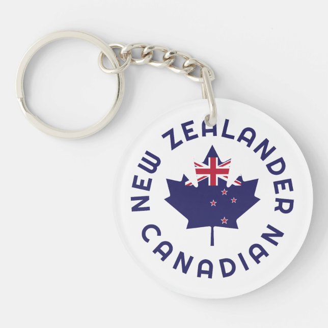 Canadian New Zealander Roots Key Ring (Front)
