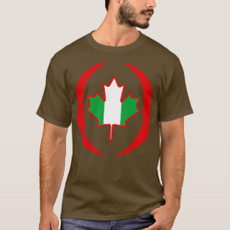 Canadian Nigerian Multinational Patriot Flag T-Shirt