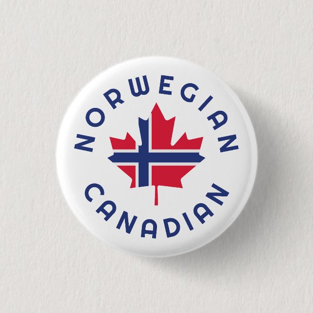 Canadian Norwegian   Roots 3 Cm Round Badge (Front)
