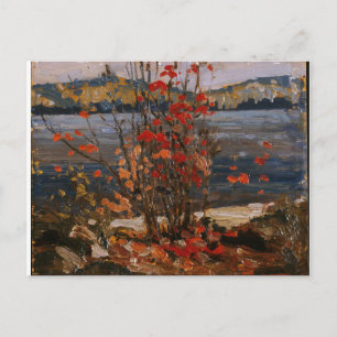 Canadian Painting-Lake and Red Tree by Tom Thomson Postcard