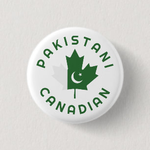 Canadian Pakistani Roots 3 Cm Round Badge