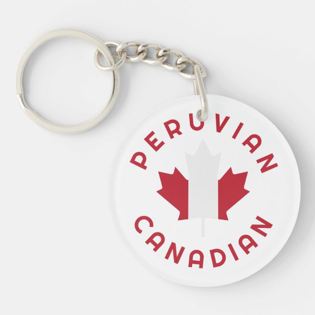 Canadian Peruvian   Roots  Key Ring (Front)