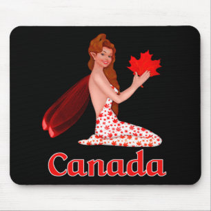 Canadian Pixie with Maple Leaf Mouse Mat