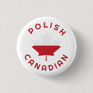 Canadian Polish Roots 3 Cm Round Badge