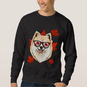 Canadian Pomeranian Dog Maple Leaf Patriotic Canad Sweatshirt