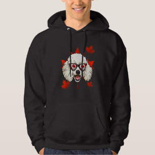 Canadian Poodle Dog Maple Leaf Patriotic Canada Fl Hoodie