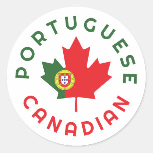 Canadian Portuguese   Roots  Classic Round Sticker