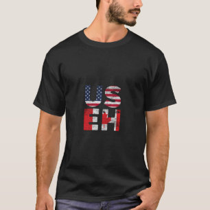 Canadian Pride American Usa Useh Us Flag Canada T-Shirt