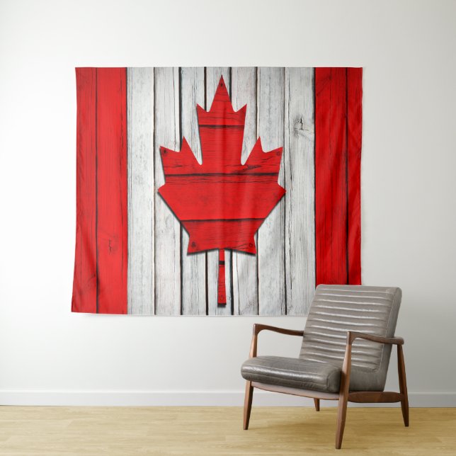 Canadian Pride Canadian Flag Tapestry (In Situ (Horizontal))