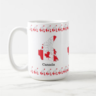 Canadian Pride Flag Within the Map Coffee Mug