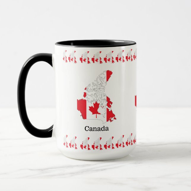 Canadian Pride Flag Within the Map Mug (Left)