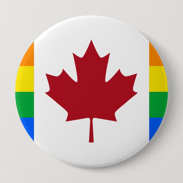CANADIAN PRIDE MAPLE 10 CM ROUND BADGE (Front)