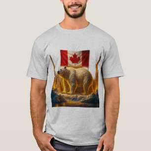 "Canadian Pride Polar Bear Tee – Majestic Wilderne