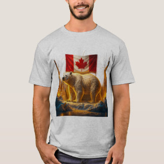 "Canadian Pride Polar Bear Tee – Majestic Wilderne