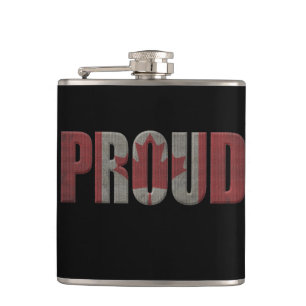 Canadian proud hip flask