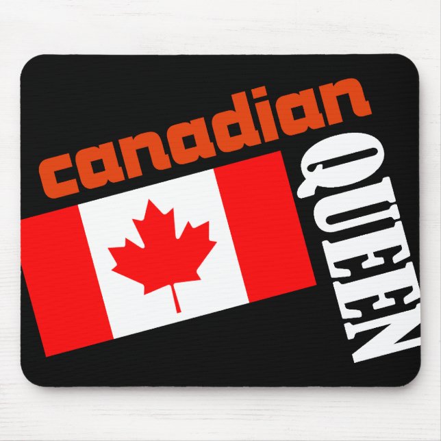 Canadian Queen & Flag Mouse Mat (Front)
