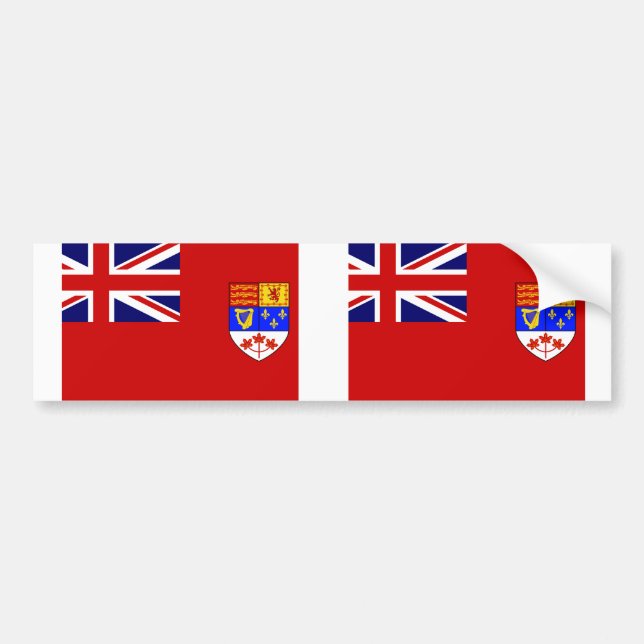 Canadian Red Ensign flag Bumper Sticker (Front)