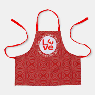 Canadian Red LOVE Flag Personalised  Apron