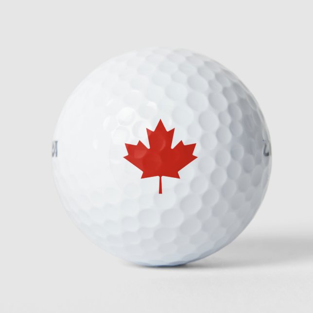 Canadian Red Maple Leaf Canada Golf Balls (Front)