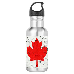 Canadian Red Maple Leaf CANADA Peeling Paint Print 532 Ml Water Bottle