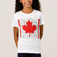 Canadian Red Maple Leaf CANADA Peeling Paint style