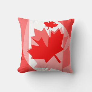 Canadian red Maple Leaf Layered Style CANADA Cushion
