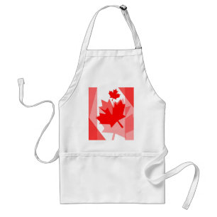 Canadian red Maple Leaf Layered Style CANADA Standard Apron