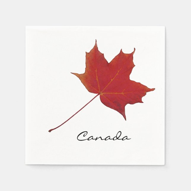canadian red maple leaf napkin (Front)