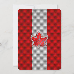 Canadian Red Maple Leaf on Carbon Fibre Print