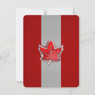 Canadian Red Maple Leaf on Carbon Fibre Print