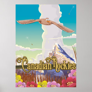 Canadian Rockies Eagle travel poster