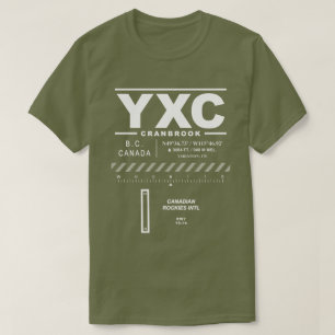 Canadian Rockies International Airport YXC T-Shirt