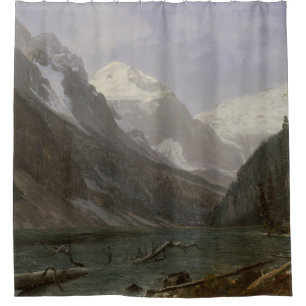 Canadian Rockies Lake Louise   Albert Bierstadt Shower Curtain