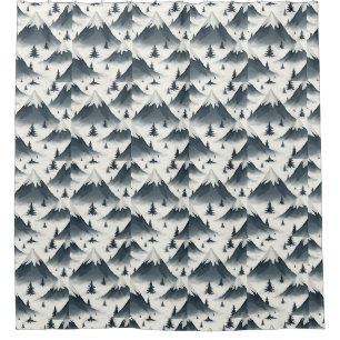 Canadian Rockies Mountain Shower Curtain