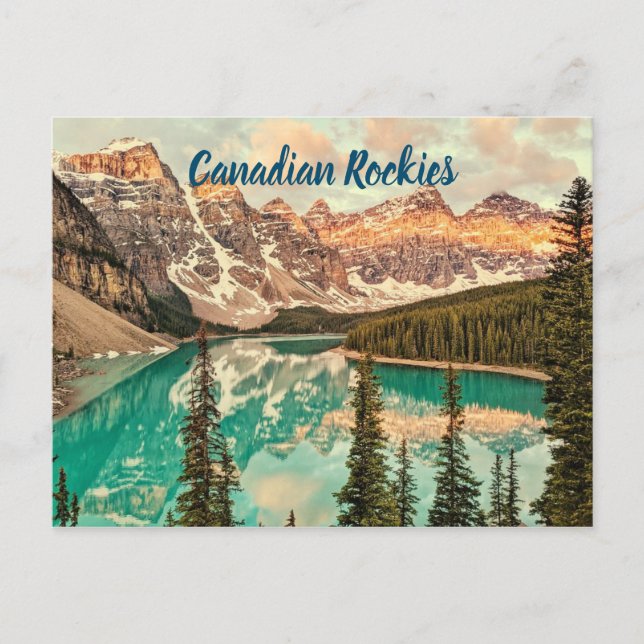 Canadian Rockies stylised Postcard (Front)