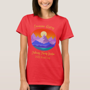 Canadian Rockies Sunset Mountain Family Vacation T-Shirt