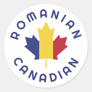 Canadian Romanian Roots Classic Round Sticker