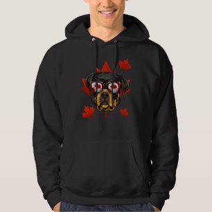 Canadian Rottweiler Dog Maple Leaf Patriotic Canad Hoodie