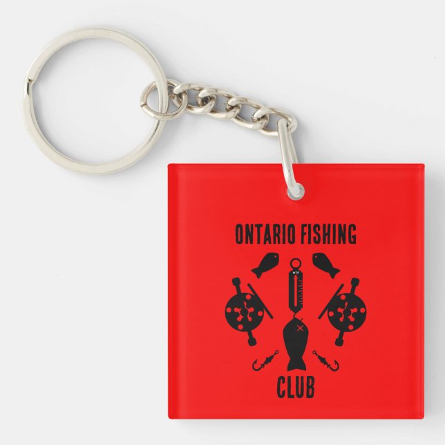 Canadian Salmon Fishing Key Ring (Front)