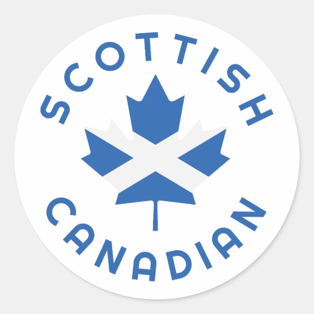 Canadian Scottish Roots Classic Round Sticker (Front)