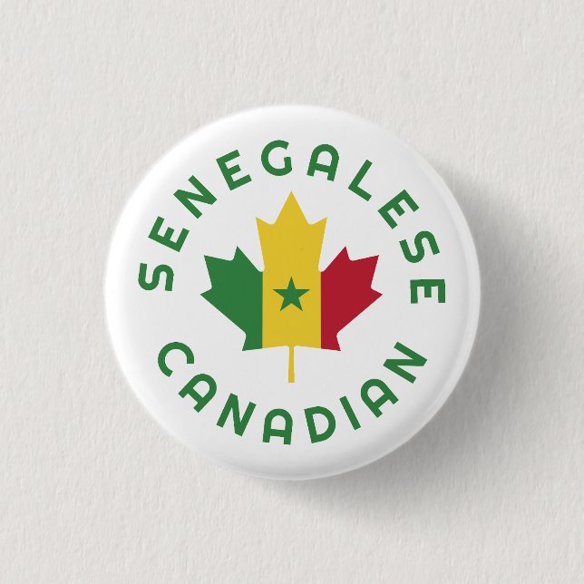 Canadian Senegalese   Roots 3 Cm Round Badge (Front)
