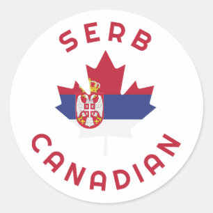 Canadian Serb   Roots  Classic Round Sticker