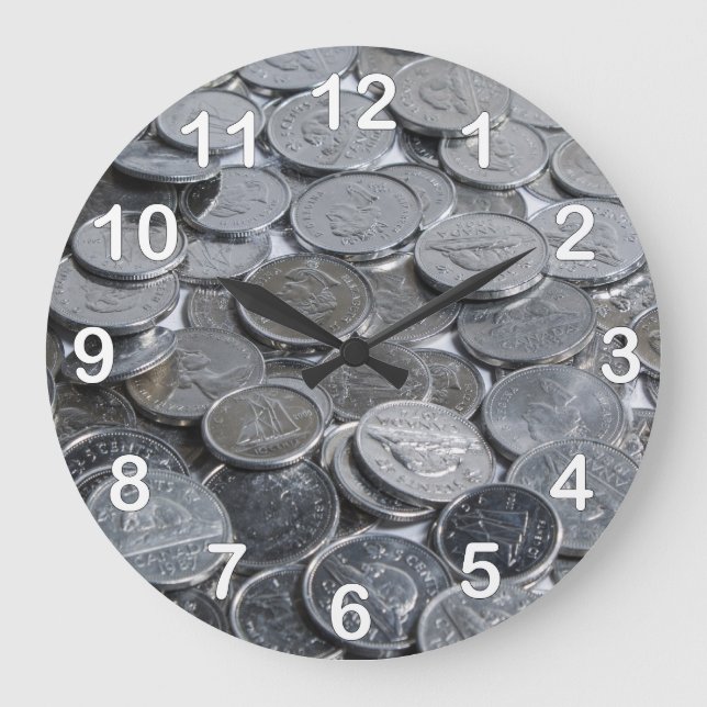 Canadian Silver Coins Large Clock (Front)