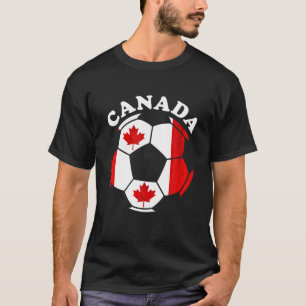 Canadian Soccer Ball Canadian Flag Canadian Pride T-Shirt