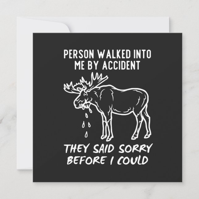 Canadian Sorry Moose  Card (Front)