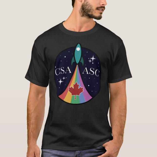 Canadian Space Agency Retro Logo Classic T-Shirt (Front)