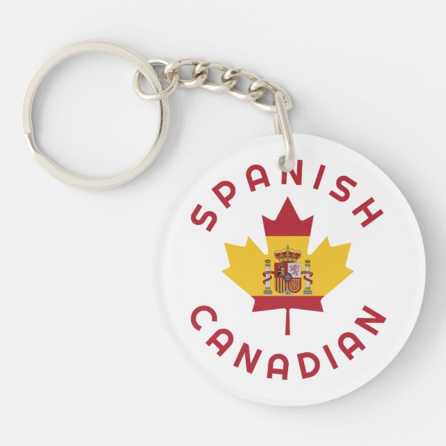 Canadian Spanish Roots Key Ring (Front)