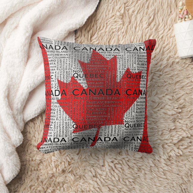 Canadian States & Cities Cushion (Blanket)