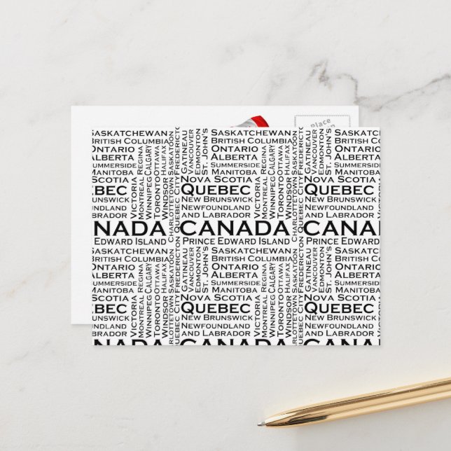 Canadian States & Cities Postcard (Front/Back In Situ)